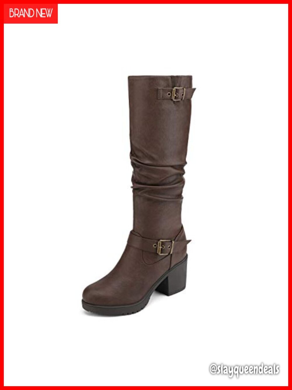 Women's Chunky Block Heel Knee High Tall Boots Faux Fur Lined Zip Up Platform